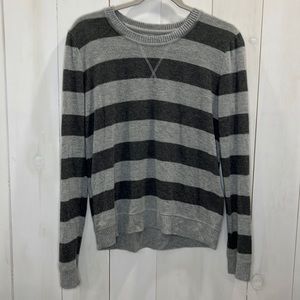 Lucky Brand Gray Stripped Long sleeve